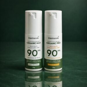 Protetor Solar Orgânico Versão Branca e Cor