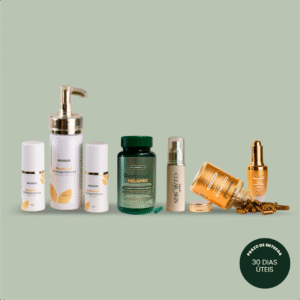 COMBÃO MALUCO: MELAPROMAX + Melapro + Clear Skin + Tônico e Cápsulas Goldhair